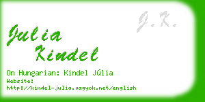 julia kindel business card